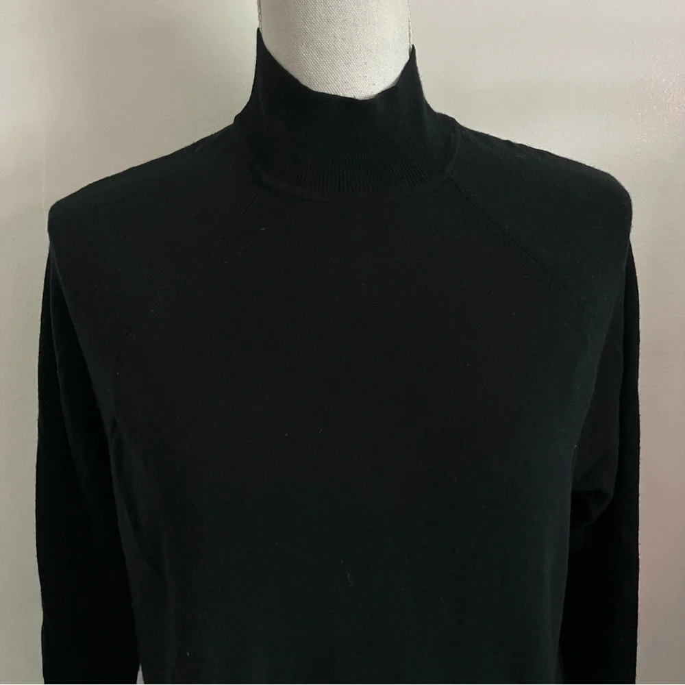 Daily Ritual • Black Lightweight Turtleneck Knit Sweater
